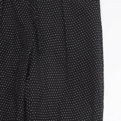 Dorothy Perkins Womens Black Polka Dot  Trousers  Size 8 L25 in