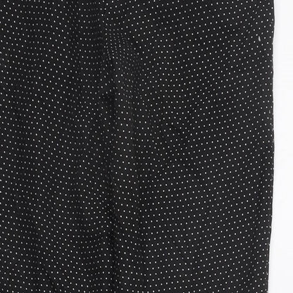 Dorothy Perkins Womens Black Polka Dot  Trousers  Size 8 L25 in