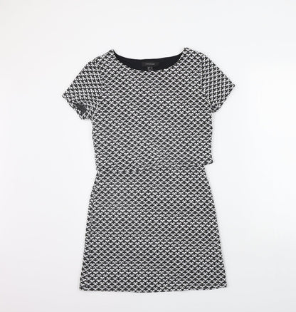 Atmosphere Womens Black Geometric  A-Line  Size 6