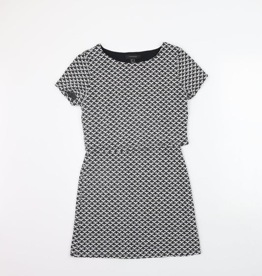 Atmosphere Womens Black Geometric  A-Line  Size 6