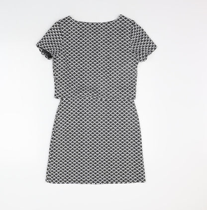 Atmosphere Womens Black Geometric  A-Line  Size 6