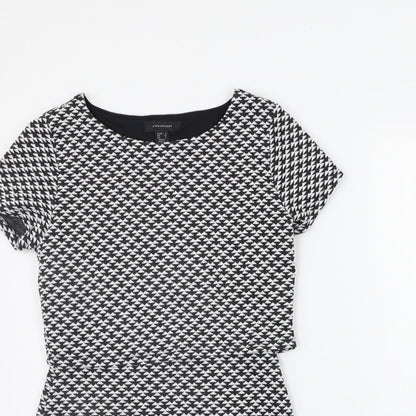 Atmosphere Womens Black Geometric  A-Line  Size 6