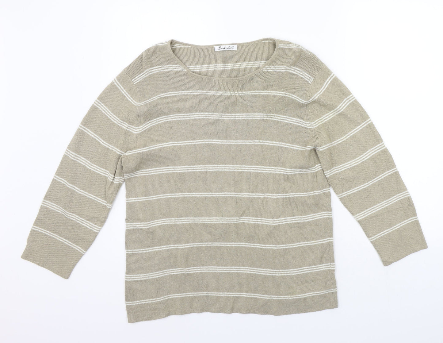 Womens UK Size 16 Berkertex Beige Pullover Jumper
