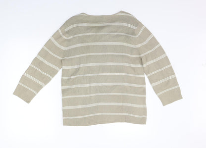 Womens UK Size 16 Berkertex Beige Pullover Jumper