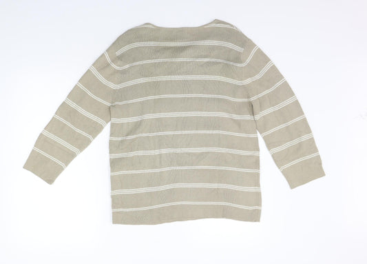 Womens UK Size 16 Berkertex Beige Pullover Jumper