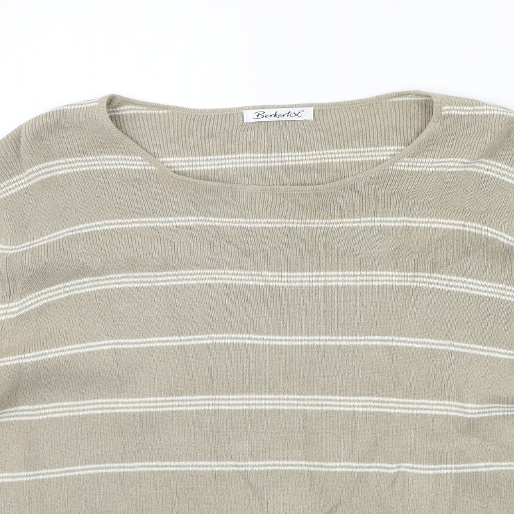 Womens UK Size 16 Berkertex Beige Pullover Jumper