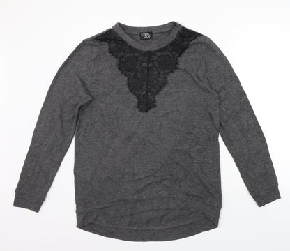 Gypsy Heart Womens Grey   Pullover Jumper Size M
