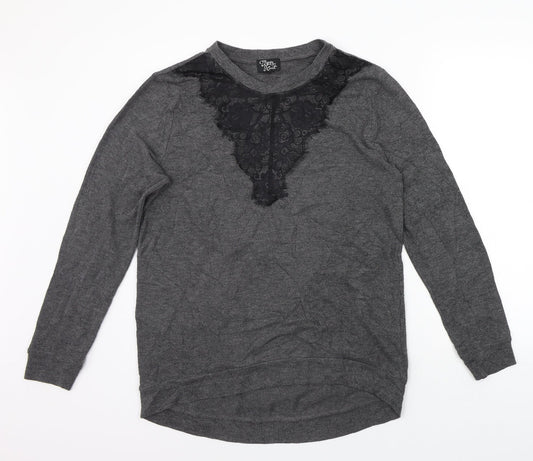 Gypsy Heart Womens Grey   Pullover Jumper Size M