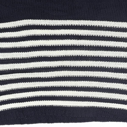 /text Womens Blue Striped  Pullover Jumper Size L