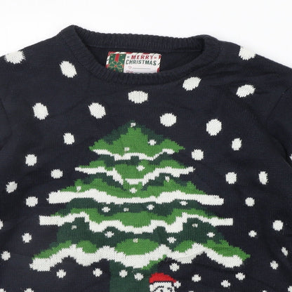 Ceader wood state Mens Black   Henley Jumper Size S  - CHRISTMAS