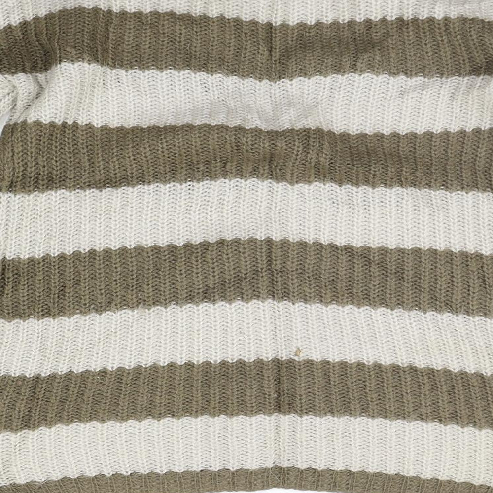 BE BEAU Womens Beige Striped  Pullover Jumper Size 10