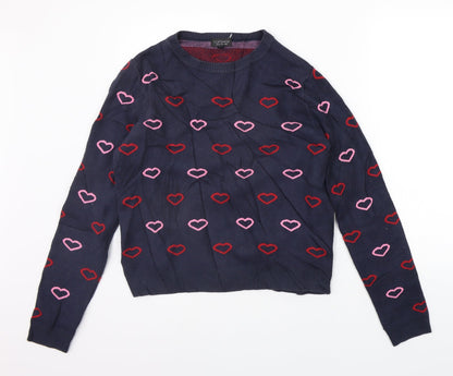 Womens UK Size 8 Topshop Blue Pullover Jumper