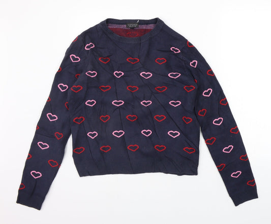 Womens UK Size 8 Topshop Blue Pullover Jumper