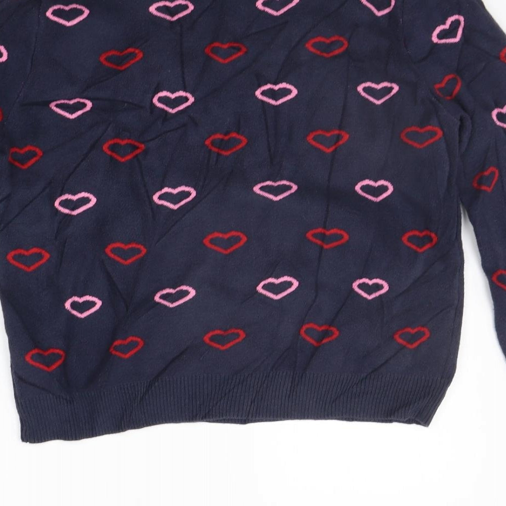 Womens UK Size 8 Topshop Blue Pullover Jumper