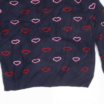 Womens UK Size 8 Topshop Blue Pullover Jumper