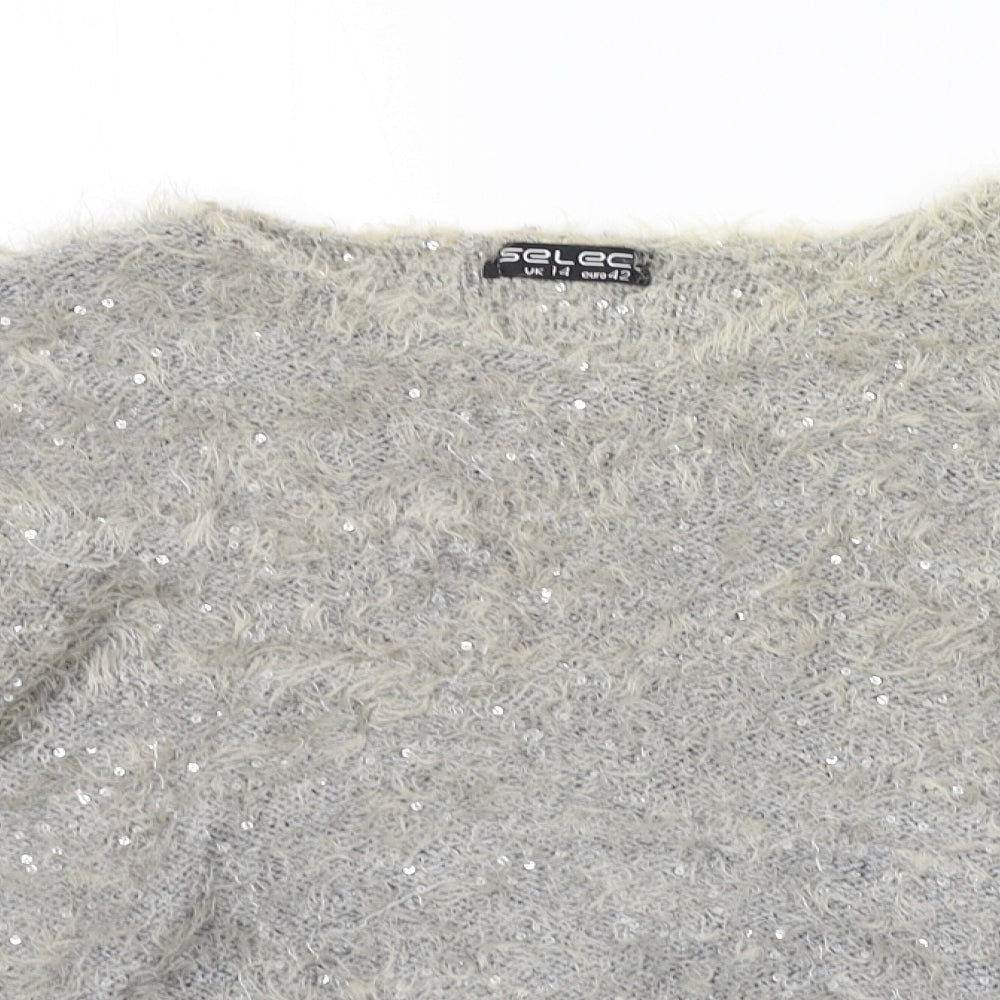 Womens UK Size 14 Select Grey Pullover Jumper