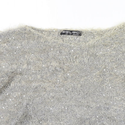 Womens UK Size 14 Select Grey Pullover Jumper