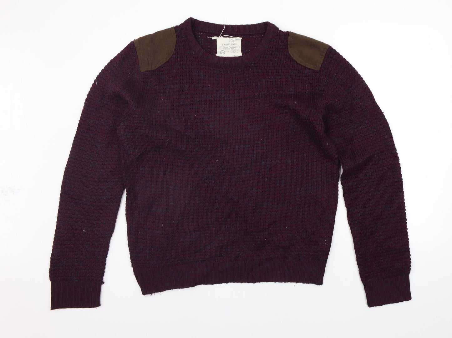 Brave Soul Mens Purple   Pullover Jumper Size XL