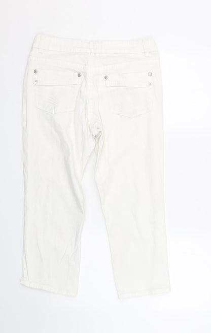 Cherokee Womens White  Denim Cropped Jeans Size 12 L21.5 in