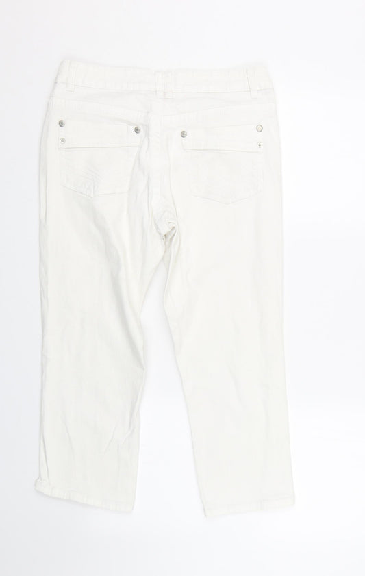 Cherokee Womens White  Denim Cropped Jeans Size 12 L21.5 in