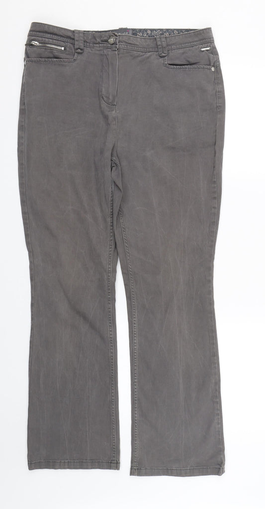 M&S Womens Grey   Trousers  Size 12 L27.5 in