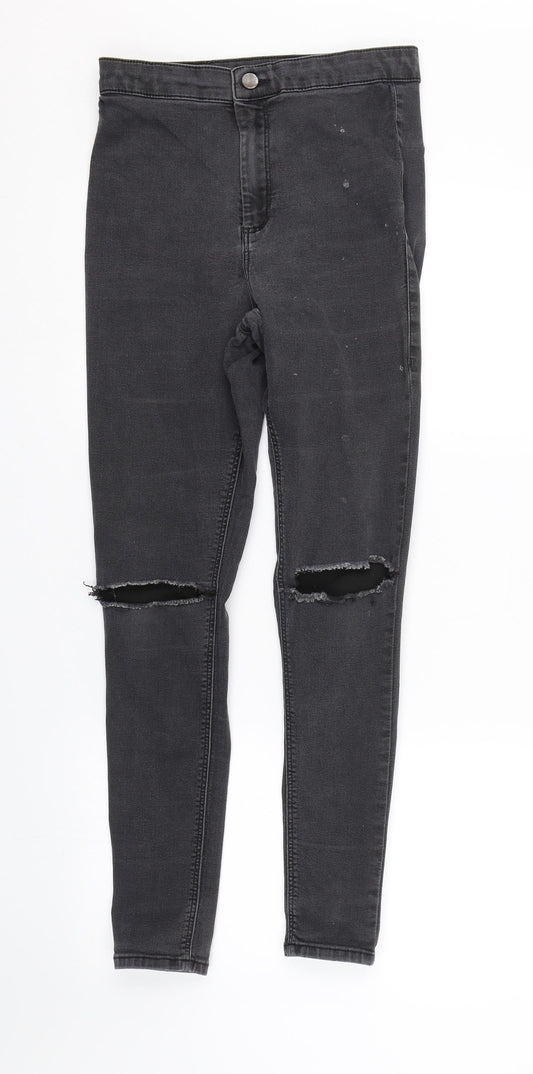 Topshop Womens Black  Denim Jegging Jeans Size 30 L25 in