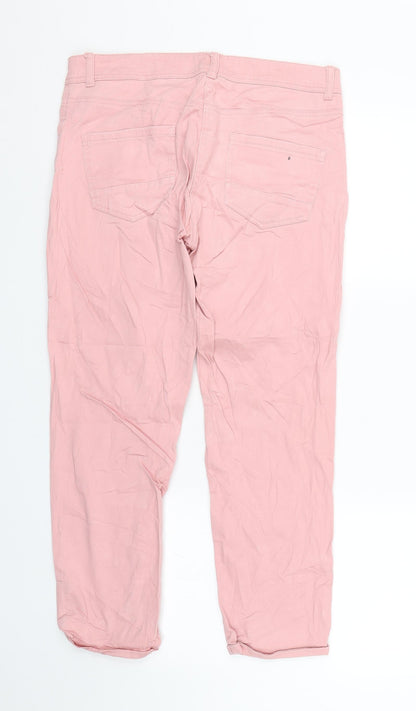 Outfit Fashion Womens Pink  Denim Straight Jeans Size 38 L24 in