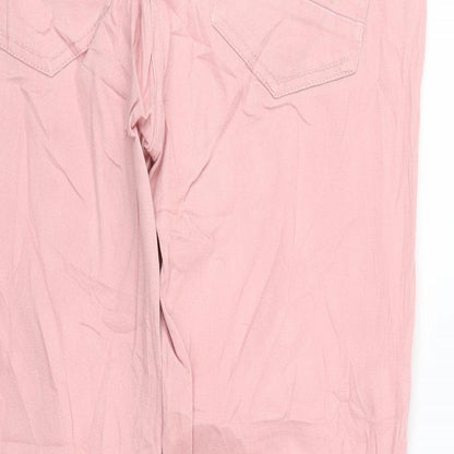 Outfit Fashion Womens Pink  Denim Straight Jeans Size 38 L24 in