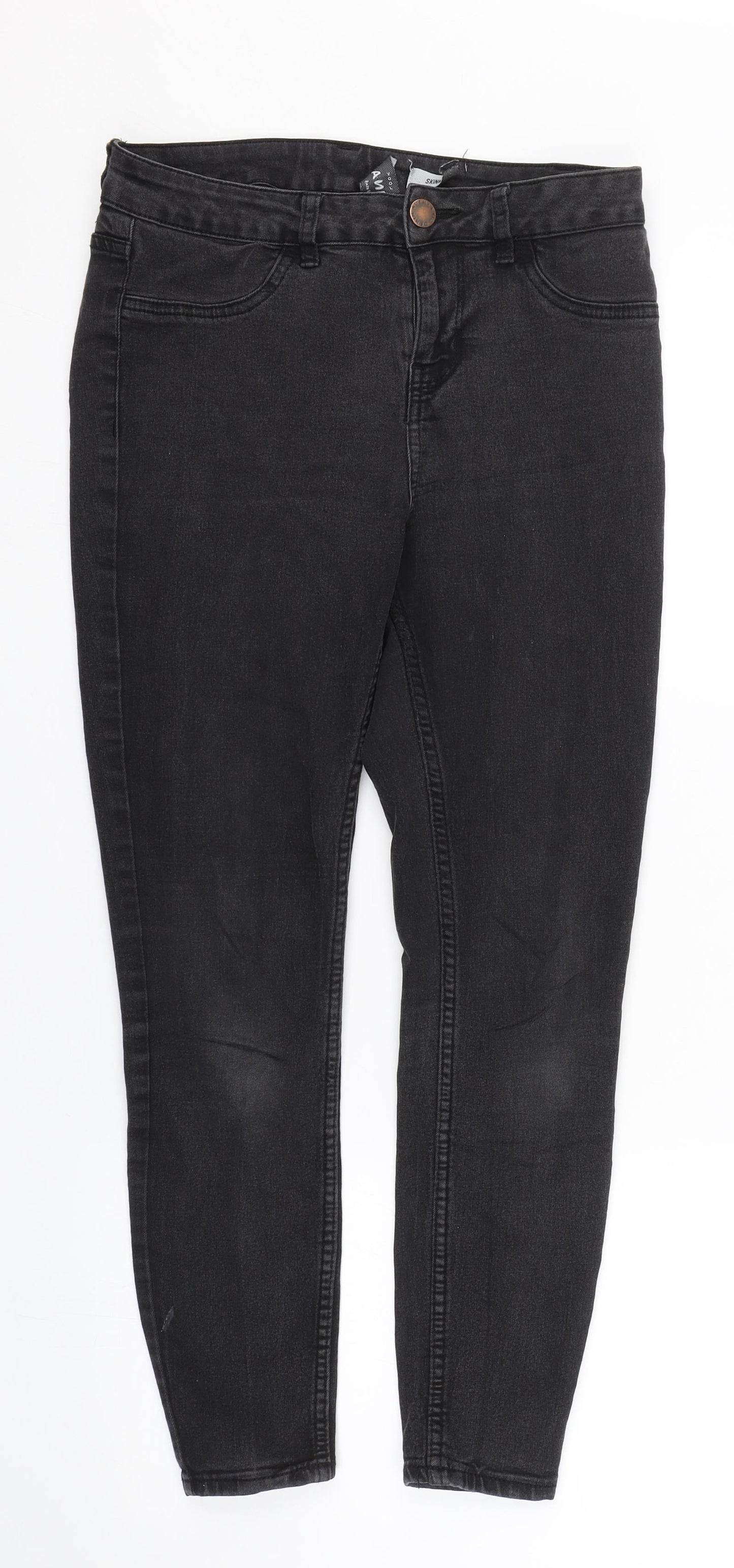 New Look Womens Black  Denim Skinny Jeans Size 10 L24 in