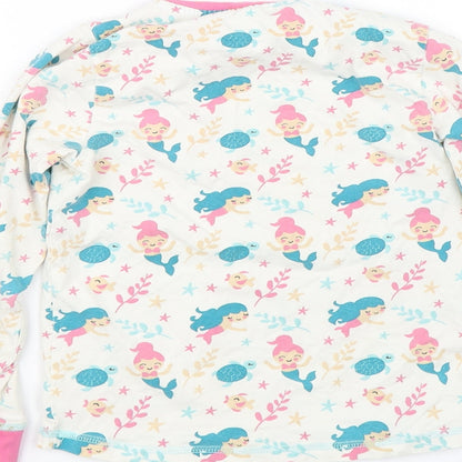 Lily and Dan Girls White Floral  Top Pyjama Top Size 7-8 Years  - Mermaids