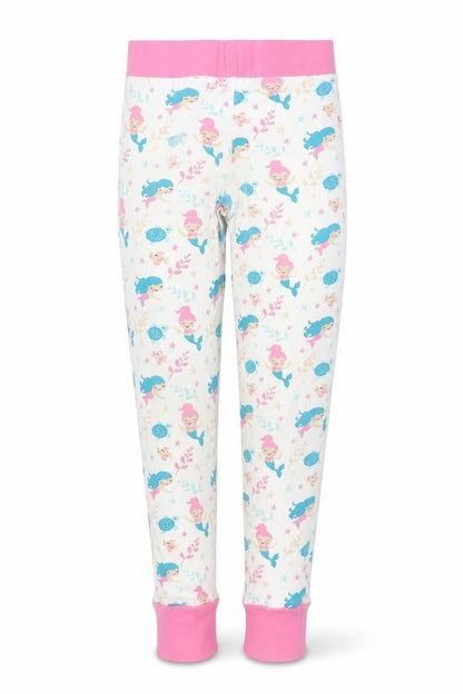 Lily & Dan Girls White Floral   Pyjama Pants Size 7-8 Years  - mermaids