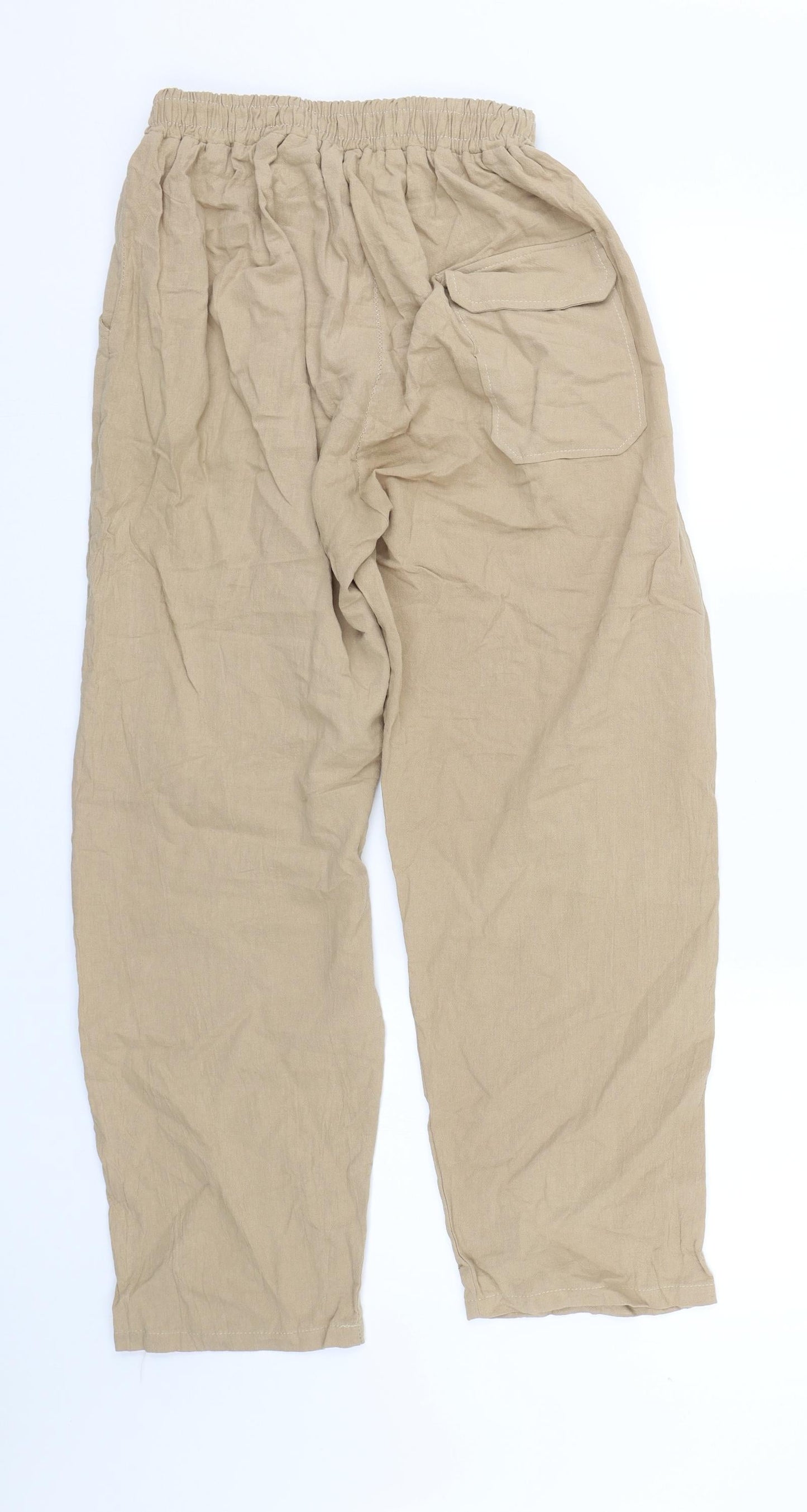 Womens UK Size XL Preworn Regular Fit  Brown Trousers