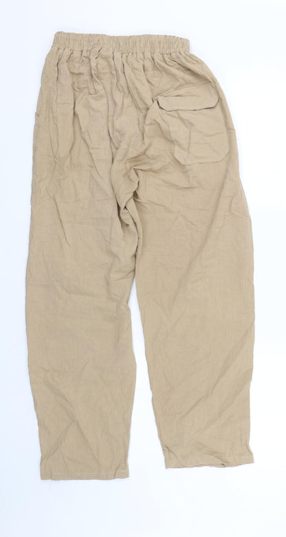 Womens UK Size XL Preworn Regular Fit  Brown Trousers