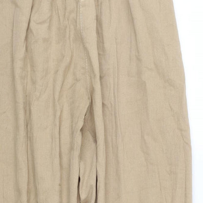 Womens UK Size XL Preworn Regular Fit  Brown Trousers