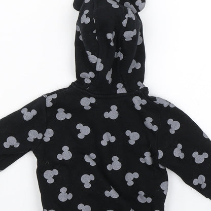 George Baby Black Polka Dot  Full Zip Jumper Size 0-3 Months  - Disney