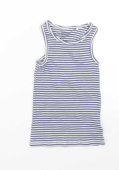 NEXT Girls Blue Striped  Basic Tank Size 5 Years
