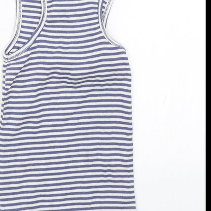 NEXT Girls Blue Striped  Basic Tank Size 5 Years