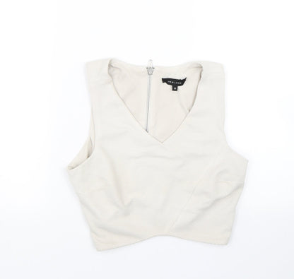 Womens UK Size 12 New Look Grey Cropped Tank