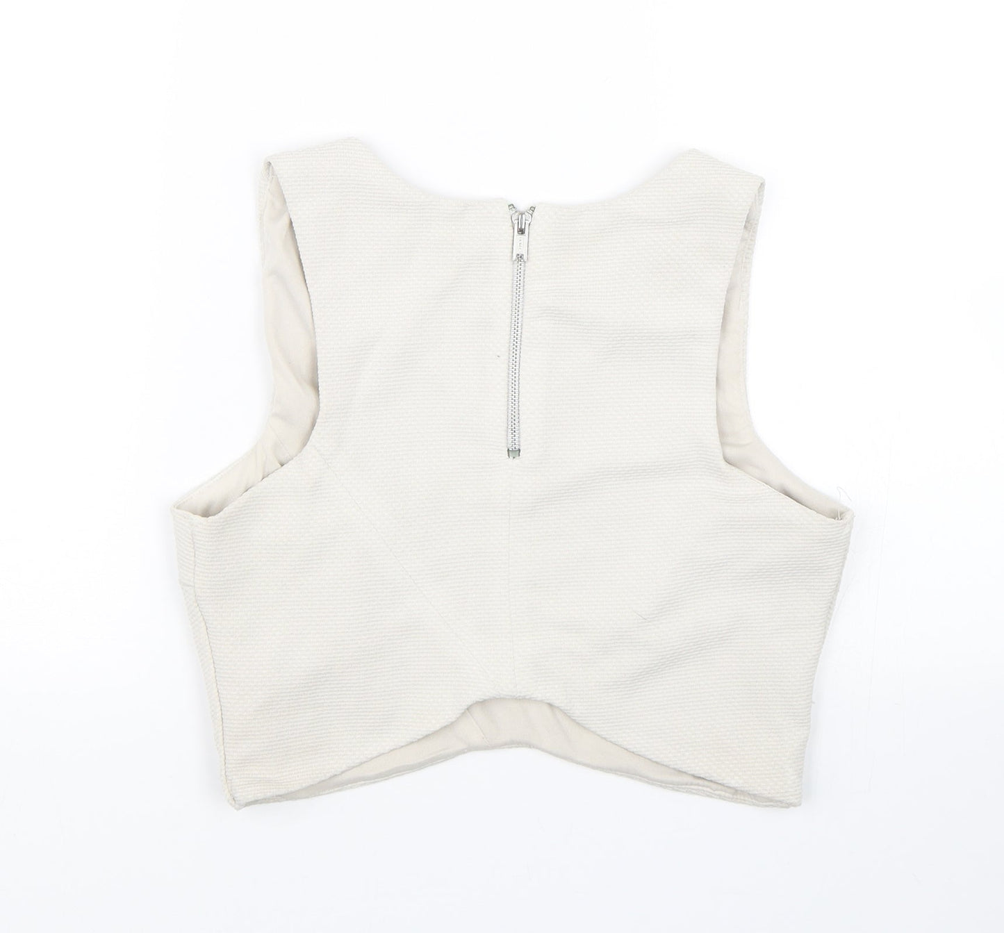 Womens UK Size 12 New Look Grey Cropped Tank