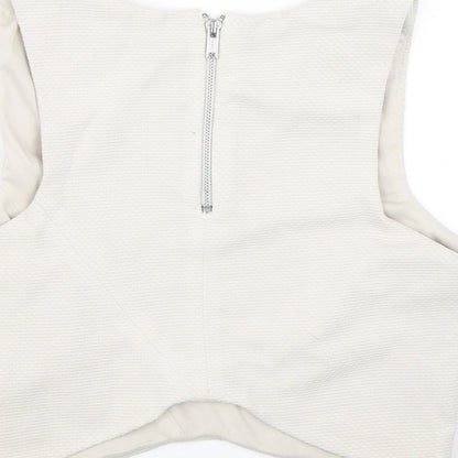 Womens UK Size 12 New Look Grey Cropped Tank