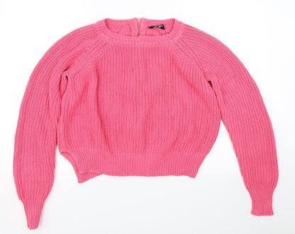 MISS MILLA Womens Pink   Full Zip Sweatshirt Size XL