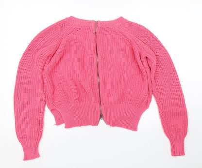 MISS MILLA Womens Pink   Full Zip Sweatshirt Size XL