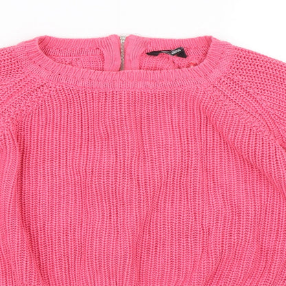 MISS MILLA Womens Pink   Full Zip Sweatshirt Size XL