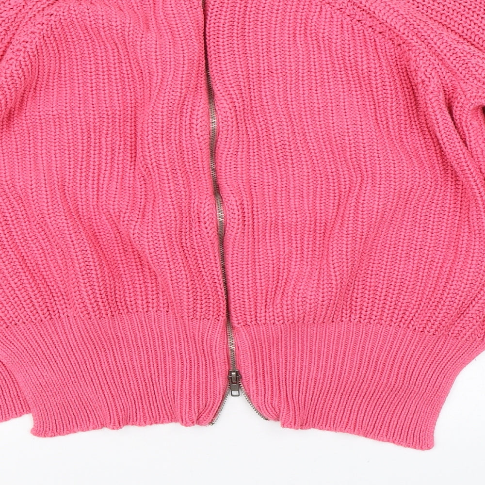 MISS MILLA Womens Pink   Full Zip Sweatshirt Size XL