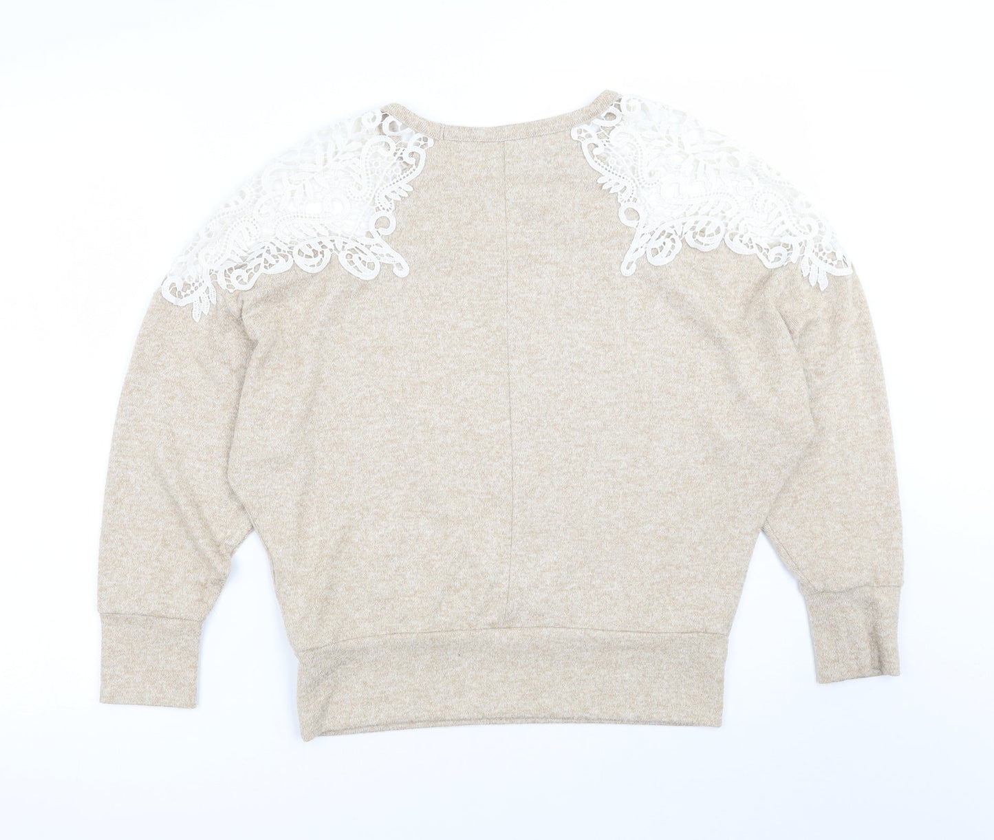 Dorothy Perkins Womens Beige   Pullover Jumper Size 10