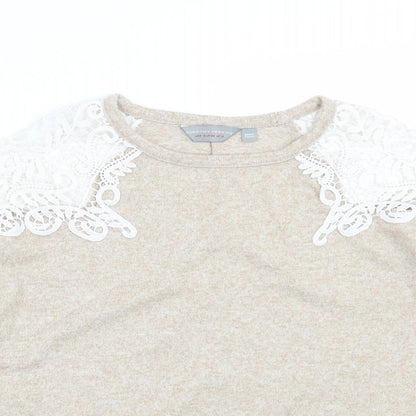 Dorothy Perkins Womens Beige   Pullover Jumper Size 10