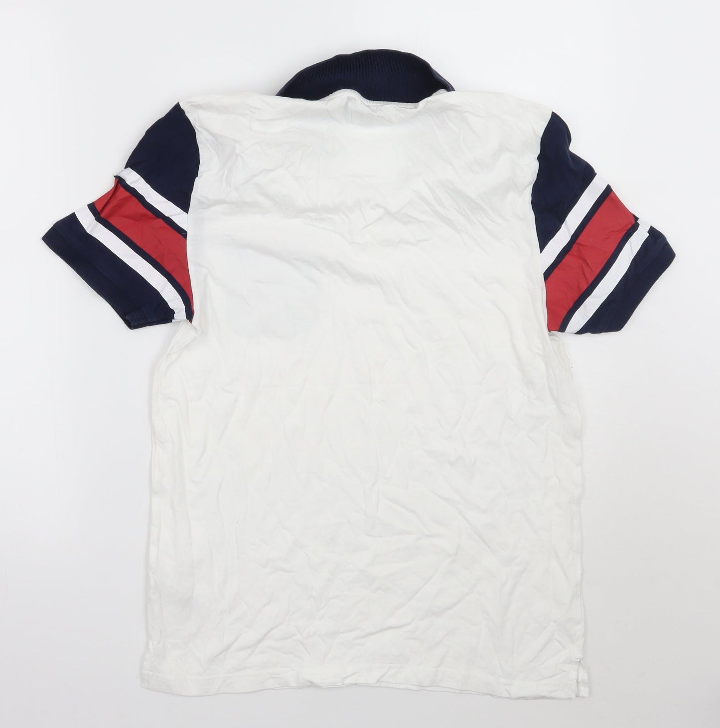 ASOS Mens White Striped   Polo Size S