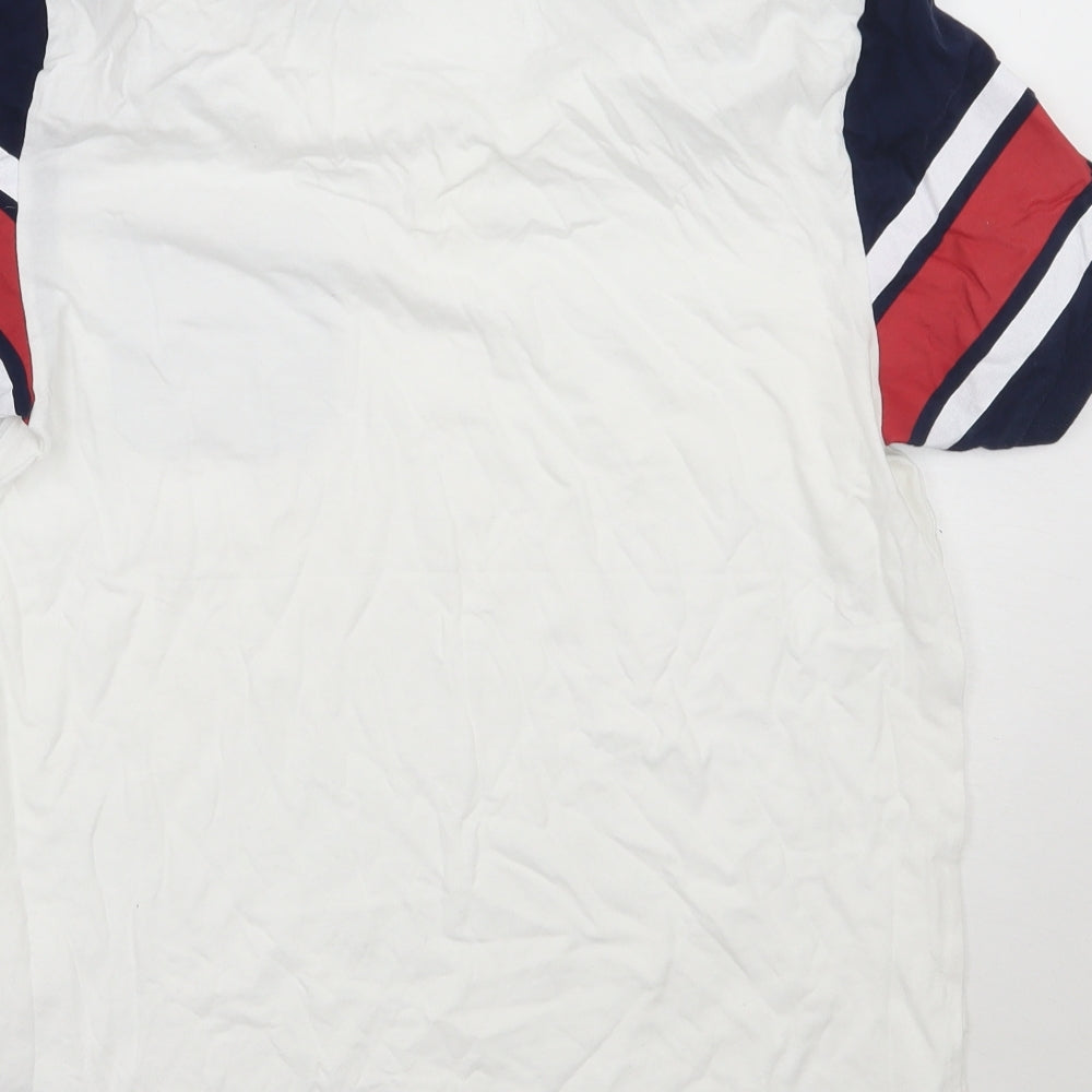 ASOS Mens White Striped   Polo Size S