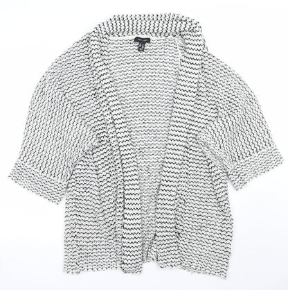 Womens UK Size M Newlook White Cardigan Jumper