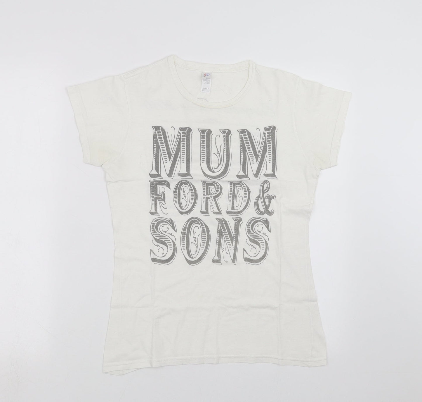 Womens UK Size M Gildan White Basic T-Shirt